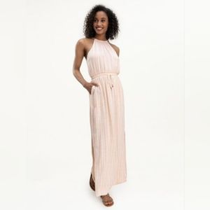 NWT SPLENDID Haven Striped Maxi Dress Light Blush Size Large